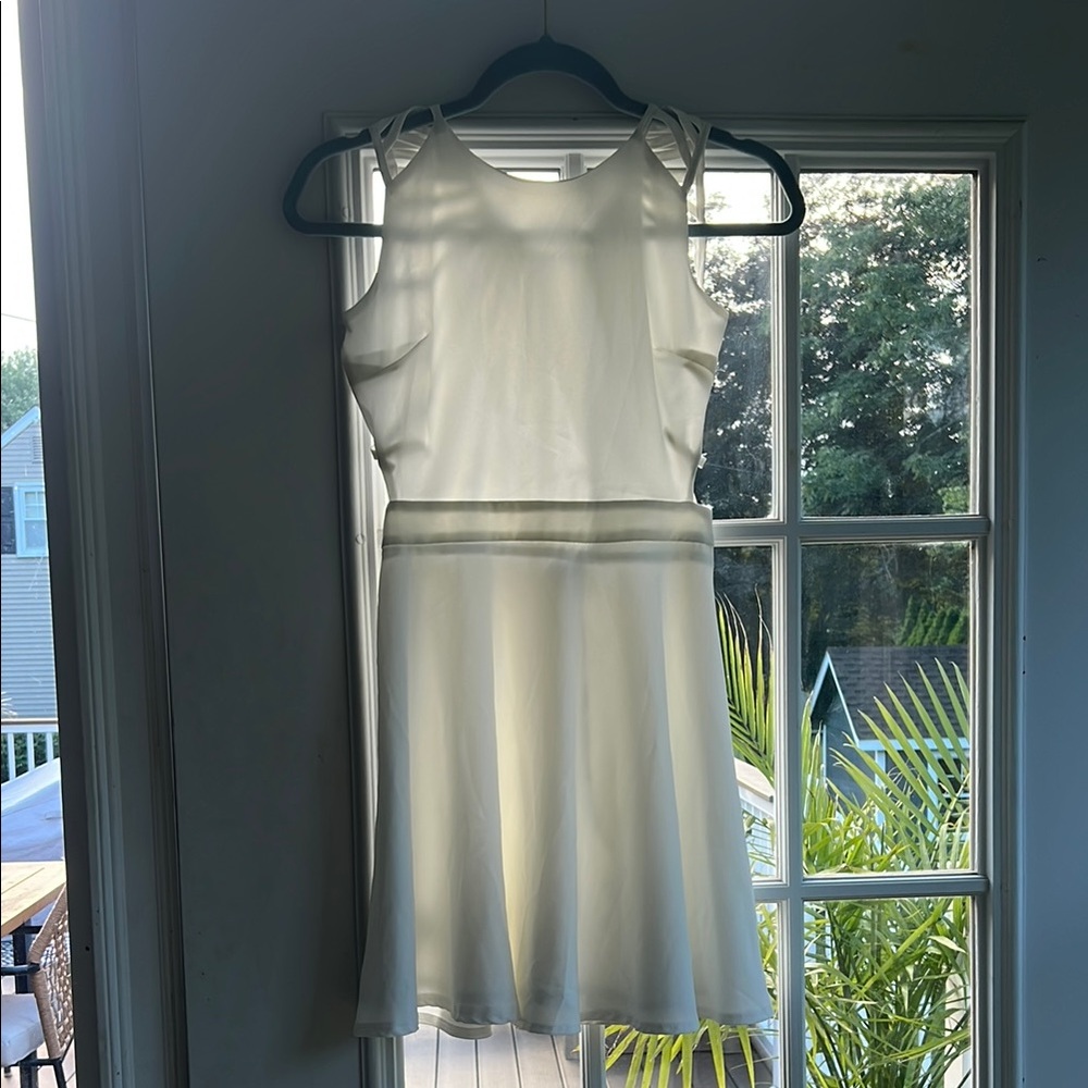 Xenia Boutique Cream Pleated Halter Sundress